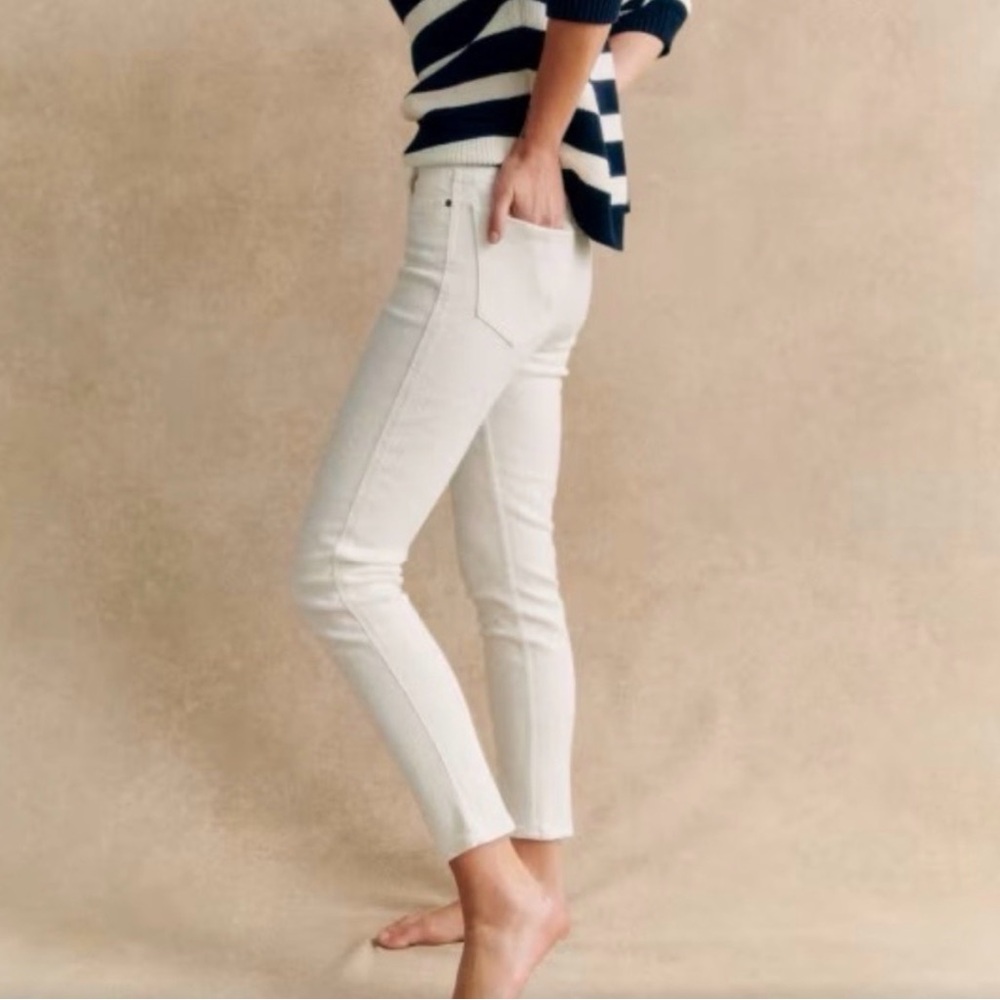 Sezane Slim Parfait Ecru Jeans